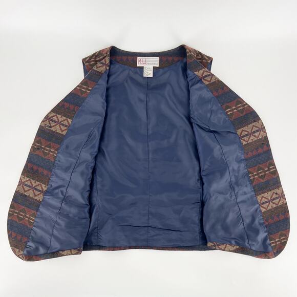 90s Southwest tapestry vest 1990s vintage - Picture 4 of 5